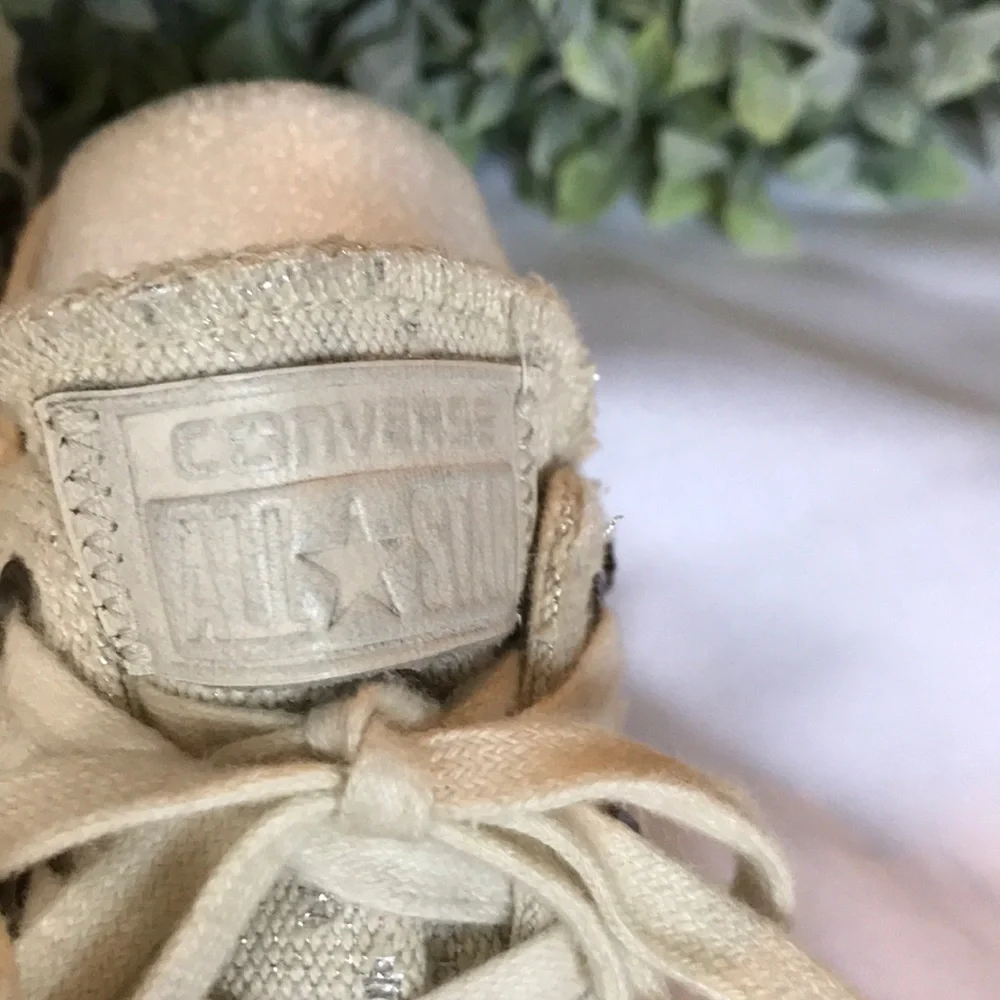 Converse rare silver tennis shoes